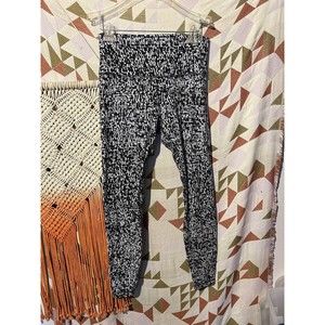 Lululemon Leggings Align Pant II Size 10 Urban Block Ice Grey Black Pull On